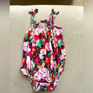 Posh Peanut Vibrant Floral Bodysuit - Red and Pink